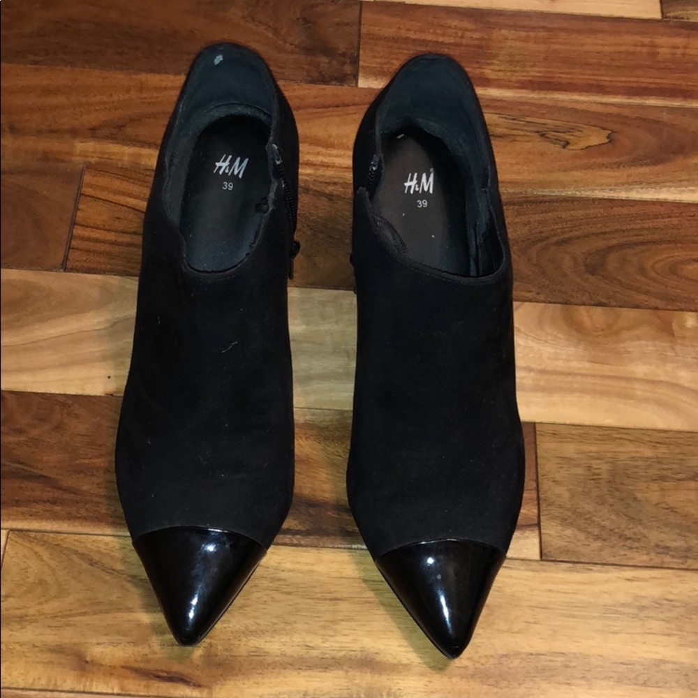 H&M black bootie heels.